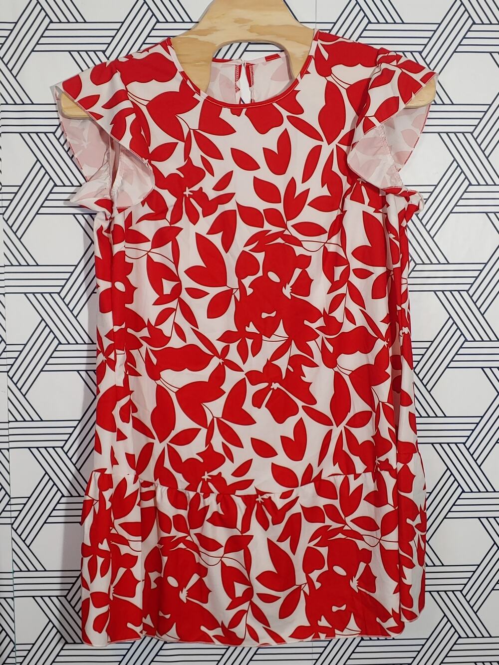 Hawaii Core Womens Ruffle Sleeve Dress Size 2XL Cherry Girl